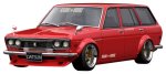s&uuml;&uuml;tmudel Datsun Bluebird Wagon Punane valmistoode TK.Company 1/18 (510) gray