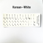 Mitmekeelse s&uuml;learvuti klaviatuuri kleebised: araabia, prantsuse, inglise, jaapani, saksa, korea Korean valge