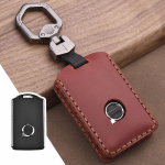 Nahast auto v&otilde;tmekaane &uuml;mbris Volvo S60 S90 XC40 XC60 XC90 V60 V90 v&otilde;tmekarpi kaitse auto lisaseadmete r&otilde;nga katted punane