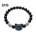 Helendav kassi k&auml;ev&otilde;ru Kunst-ahhaatvaigust siledad helmed, kividekooriga reguleeritav helendav k&auml;ev&otilde;ru igap&auml;evaseks peol A valge