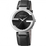 Gucci YA133501 Interlocking Musta sihverplaadiga Naiste k&auml;ekell 29
