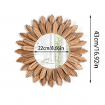 1 tk Bohemian Rustic Wood Farmhouse Peegli Magamistoa Elutoa Seinakaunistus