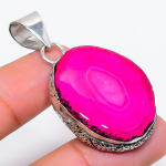 Pink Solar Quartz Handmade 925 Sterling Silver Gift Pendant 1.89 o3o00