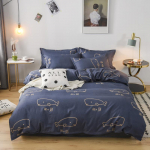 Puuvillane 4-osaline komplekt Paksendatud harjatud v&auml;rske puuvillane voodilina tekikate M&uuml;tsid Mudelid &Uuml;hiselamu 3-osaline komplekt 2.0m