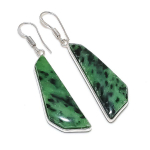 Ruby Zosite Handmade 925 Sterling Silver Jewelry Earring 2.21 i7h96
