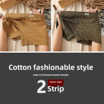 Meeste ruudulised puuvillased bokserid: Mugav, lai ja hingav aluspesu XL (recommended 115-135 jin)