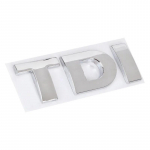 3D metallist TDI logoga auto esiv&otilde;re embleemi kleebis poritiiva k&uuml;lje tagumise pakiruumi autom&auml;rgi kaunistus Polo Golf Jetta Passat MK4 MK5 jaoks Silver Badge Sticker