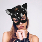Black Bunny Cat maskeraadi mask Halloweeni t&auml;iskasvanutele m&otilde;eldud kaunistus must