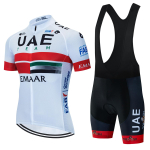 2025 Meeskonna Jalgrattas&auml;rgi Komplektid UAE Meeste Jalgrattar&otilde;ivad Suvine L&uuml;hikeste Varrukatega MTB Rattakost&uuml;&uuml;m Pro Jalgrattar&otilde;ivad Ropa Ciclismo XL white