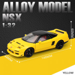 1:32 Simulatsiooniskaala Honda NSX Kupee Sulamist Miniauto Valatud Metallist Skaala Autode Mudel Heli ja Valgusega Kollektsioon Laste M&auml;nguasi Poisi Kingitus Trendikad Kaunistused
