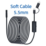 HD Mini Kaamera 1m/2m/5m/10M J&auml;ik Painduv Toru Lightning TYPE-C Boreskoop Videoinspektsioon IOS/Android Autokaamera Endoskoop 8mm 10m