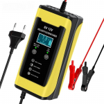 6V/3A 12V/6A Intelligentne autolaadija Auto ja mootorratta pliiakulaadija ja nutikas impulssremondi hooldaja EU Plug kollane