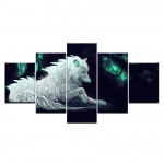 Seinakunsti l&otilde;uendimaal 5 t&uuml;kki Animal Wolf plakat ja pilt elutoa kaunistamiseks Prindid Lastetoa looming ilma raamita 20x35cm*2 20x45cm*2 20x55cm*1