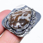Silverleaf Jasper Handmade 925 Sterling Silver Jewelry Ring Size 7 c4t69