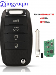 jingyuqin 4 nuppu 433 MHz ID70 kiip auto kaugjuhtimispuldi v&otilde;tmekorpuse kest KIA K3 K2 K5 Rio Sorento Carens Cerato Forte auto v&otilde;ti OSLOKA-875T FULL KEY popstar v&auml;rv