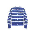 Polo Ralph Lauren Ss23 Logoga Tikitud Triibuline Pikkade Varrukatega Kootud Kampsun Naiste kampsun Sinine WMPOSWENC020614-400 XS