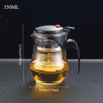 Kuumuskindel klaasist teekann &uuml;he kl&otilde;psuga filtriga, tee- ja kohvikeetja, vee eraldamise disain, kodune teekomplekt