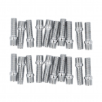 20 tk rattapoldi teisenduskruvi adapter, 32 mm vars TT jaoks A3 S3 A4 S4 A5 S5 A6 S6 A8 A7 S7 Q5 Q7 M14x1.25-M12x1.5