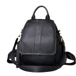 Lehmnahast naiste seljakott, lihtne reisikooli seljakott, suure mahutavusega naiste kott, pehmest nahast spordikott must