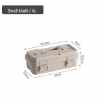 Mitmekihiline t&ouml;&ouml;riistakast aiat&ouml;&ouml;deks, maalimiseks ja riistvara jaoks Khaki Small 4L with Divider