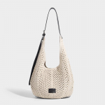 Suure mahutavusega k&otilde;rgekvaliteediline k&auml;sitsi kootud kott &Uuml;he &otilde;larihmaga Moodne crossbody kott beež