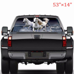 Universaalne 53 *14 auto tagaakna valge hobuse kleebis veoauto maasturile