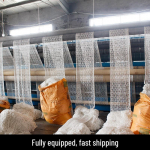 Valge nailonist turvav&otilde;rk ehitust&ouml;&ouml;deks, r&otilde;dule ja trepikojale kukkumiskaitseks 10cm mesh - 1m width