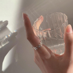 2 tk Hollow Out Love Heart Ring Isiksuse geomeetrilised r&otilde;ngad Avamisr&otilde;ngas 2PCS