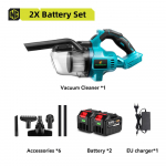 NEWBENY Juhtmeta K&auml;eshoitav Elektriline Tolmuimeja V&otilde;imas Laetav Kodune Siseruumide Puhastust&ouml;&ouml;riist 18V Akule 2xBattery-EU Plug