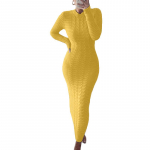 S&uuml;gis- ja talvine naiste kampsunkleit Mood Twist pikkade varrukatega kootud kleidid 2XL
