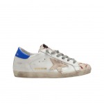(w) Golden Goose Superstar Valged Punase ja Sinise Kannalipikuga Tossud 35W