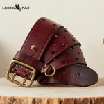 Korea stiilis mood isiksuse trend topeltn&otilde;elaga pandlaga v&ouml;&ouml; meeste ehtsast nahast puhas lehmanahk retro nooruslik mitmek&uuml;lgne teksav&ouml;&ouml; 100cm punane