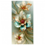 Fantaasia Valge Lilleline Maastik Strasspilt 5D Ise-tee Teemantmaal Mosaiik Lill Tikand Suurem&otilde;&otilde;tmeline ristpiste Full Round 50x100CM