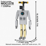 MOOXI Skibidi Tualettlaagri Komplekt MOC Klotsid M&auml;ng Super Titaan Boss Woofer TV Kaamera K&otilde;lar Sireen Mees Boss Ehitusklotsid Laste M&auml;nguasjad