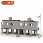 MOC osad S&otilde;jav&auml;gi Lahinguv&auml;li II maailmas&otilde;da Varemed Relvad Kindlus Punker Mudel Ehitusklotsid Armee Arhitektuur Klotsid M&auml;nguasi Laste Kingitus