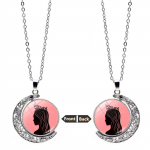 Necklace double-sided rotating moon pendant One Size roheline