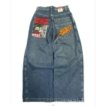 2024 Hip-Hopi Retro Naiste K&otilde;rge V&ouml;&ouml;koht Lai Jalg Y2K Teksap&uuml;ksid Double Extra Large gray