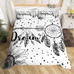Unen&otilde;udja Voodipesukomplekt Boho Mandala Tekikate &Uuml;heinimese Kuninga, Eksootiline H&otilde;imufleegiga Tekikate T&auml;htedega Taevas Galaktika Tekikate US Twin(172x218cm)