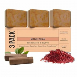Ghar Magic Seep P&auml;evitusj&auml;lgede Eemaldaja Originaal (300g 3 tk pakk) |Kesar Vanniseep | P&auml;ikesep&otilde;letuse eemaldaja Nahka helestav Meestele ja Naistele