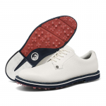 Uued sportlikud golfikingad meestele V&auml;litingimustes Mehelik Mood Pehmed K&auml;imissneakerid Nahast Must Valge Mees Veekindlad Golfiklotsidega Sneakerid 40 valge