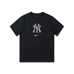 Nike MLB T-s&auml;rk New York Yankees Vabaaja Mitmek&uuml;lgne Spordimood Lihtne Stiilne Tr&uuml;kitud &Uuml;mmarguse Kaelusega L&uuml;hikeste Varrukatega Meeste Topid Must 3Z3B7NMGT-NYY M gray