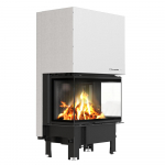 Steel fireplace KRATKI REGNOR 800/400 8 kW &Oslash; 200 3-sided, black thermotec