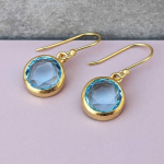 Tugev 925 Sterling H&otilde;be Sinine Topaas V&auml;&auml;riskivi &Uuml;mmargune K&auml;sitsi valmistatud Disainer Kollase kullaga kaetud Rippuv K&otilde;rvar&otilde;ngas