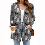 Naiste kerged kampsunid avatud esiosaga, pikkade varrukatega, vaba l&otilde;ikega, &otilde;hukesed kampsunid taskutega M