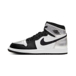 Air Jordan 1 Retro High OG PS Silver Toe Laste tossud Must Metallik-H&otilde;be Valge CU0449-001 35