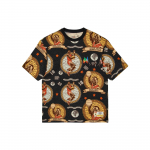 Jordan X Maison Chateau Rouge Mustrilise Kujundusega L&uuml;hikeste Varrukatega T-s&auml;rk Meeste Topid Must DJ9769-010 XS