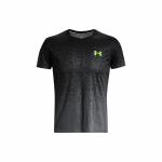 Under Armour UA Rush Gradient Logo Prindiga &Uuml;mmarguse Kaelusega T-s&auml;rk Meeste Topid Must 1378403-002 S
