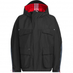 Adidas Originals X Ordinary People Koost&ouml;&ouml; FW24 Uti Kapuutsiga Lukuga Mugav Jakk Meeste Jakk Must JN5825 S