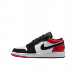 Air Jordan 1 Low SE GS Black Toe Laste tossud Valge Varsity-Punane IB8970-106 38.5