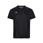 Under Armour mugav triibuline V-kaelusega l&uuml;hikeste varrukatega T-s&auml;rk Unisex Topid Must 25500519-001 S